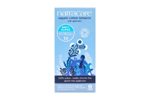 Natracare Tampons 100% Organic Cotton and Nothing Else Super Applicator 16s