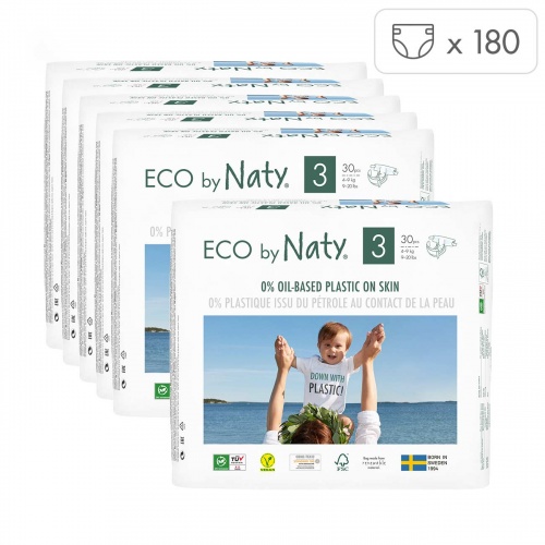 Eco by Naty Mega Value Box Size 3 (9-20lbs/4-9kgs)