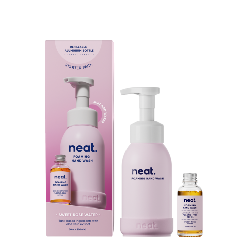 Neat Refillable Gentle Foaming Hand Wash Starter Pack - Sweet Rose Water