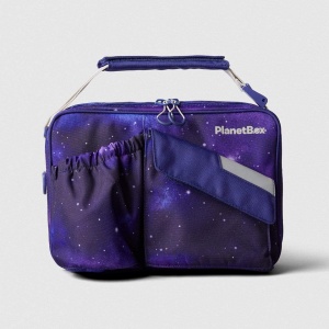 Planetbox Insulated Lunch Bag with Bottle Pocket - Easy Wipe Recycled Polyester