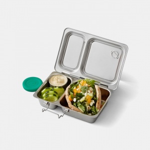 Planetbox Stainless Steel Lunchbox Shuttle - 2 Compartments & 1 Extra Containers