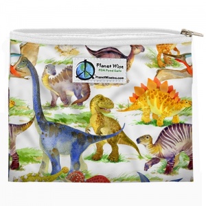 Planetwise Reusable Zipper Sandwich / Snack Bag Dino Mite