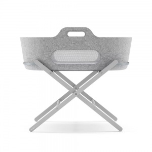 SnuzBaskit Moses Basket & Stand - Lightweight, Quiet & Made From 100% Recycled KinderFelt - Light Grey/Dove Grey Stand