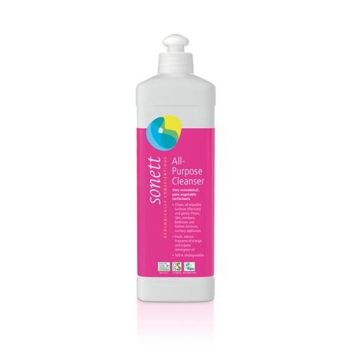 Sonett All Purpose Cleanser - Cleans All Wipeable Surfaces Gently and Effectively