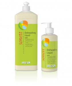 Sonett Washing Up Liquid Lemon - Fresh Fragrance of Organic Lemongrass Oil 300ml