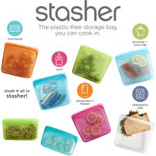 Stasher Reusable Sandwich Bag - Cook Freeze Store - Zero Plastic - Rose