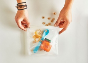 Stasher Reusable Snack Bag - Cook Freeze Store - Zero Plastic - Aqua