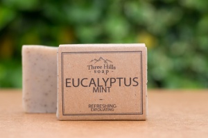 Three Hills Soap Natural Shower Soap Eucalyptus Mint - Invigorating and Fresh