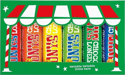 Tonys Chocolonely Fairtrade Chocolate Christmas Rainbow Tasting Pack - 6 Bars