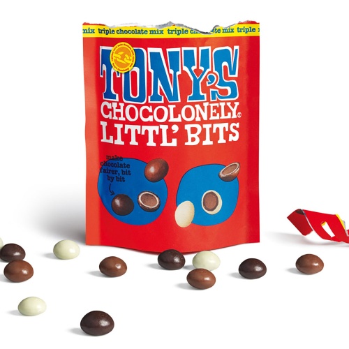 Tonys Chocolonely Fairtrade Chocolate Littl' Bits Triple Chocolate Mix