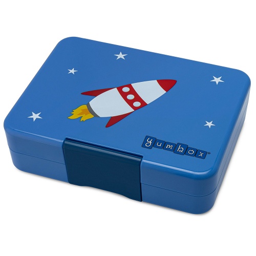 Yumbox Lunch / Snack Box True Blue with Rocket Exterior