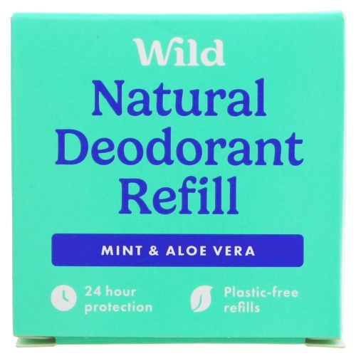 Wild Natural Aluminium Free Deodorant Refill - Mint & Aloe Vera