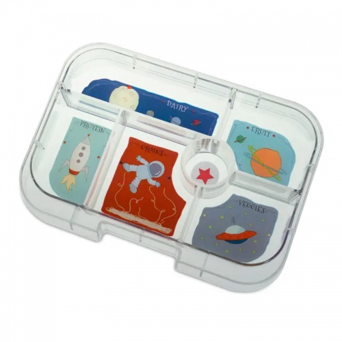 Yumbox Classic 6 Compartment Lunchbox Explore Green (Rocket Tray)