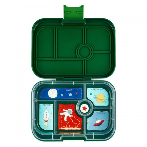 Yumbox Classic 6 Compartment Lunchbox Explore Green (Rocket Tray)