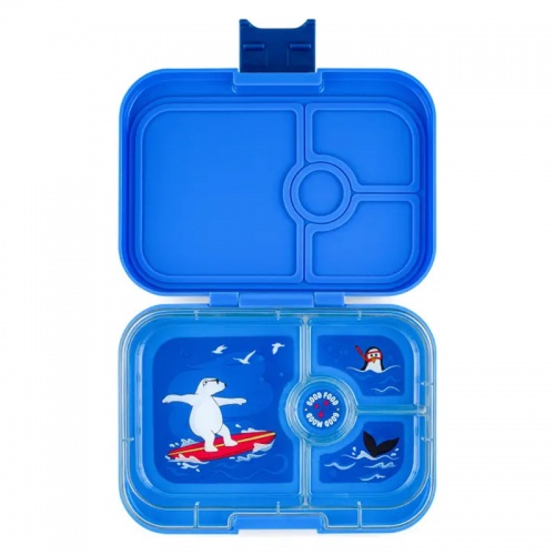 Yumbox 4 Compartment Panino Lunchbox Surf Blue (Polar Bear Tray)