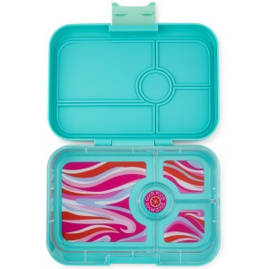 Yumbox Tapas Leak Free Lunchbox 4 Compartments Antibes Blue Groovy Tray