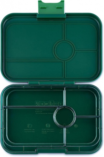 Yumbox Tapas Leak Free Lunchbox 5 Compartments Greenwich Green / Green Clear Tray