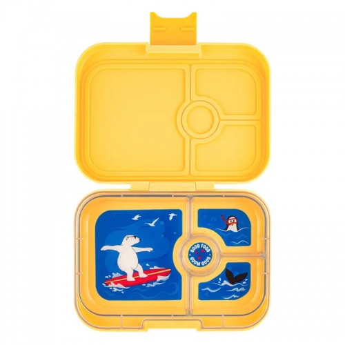 Yumbox 4 Compartment Panino Lunchbox YoYo Yellow (Polar Bear Tray)