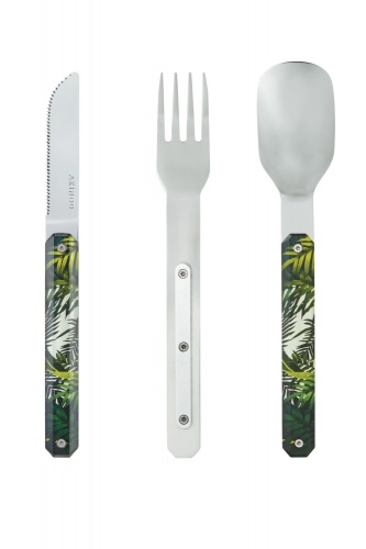 Akinod Magnetised Travel Cutlery Set - High Performance - Jungle