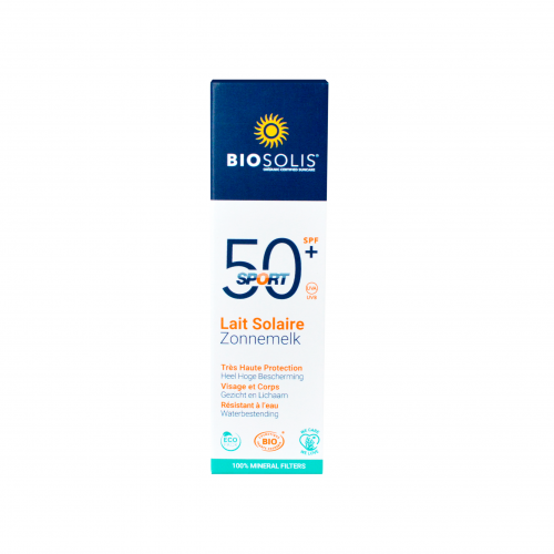 Biosolis Organic Sports Sun Milk for Face & Body 100% Natural Filters SPF50