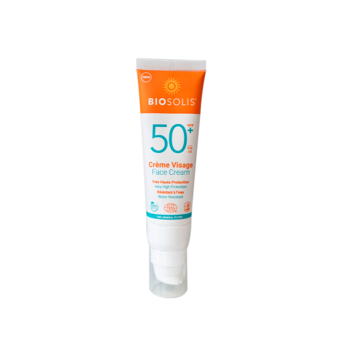 Biosolis Organic Face & Neck Sun Cream 100% Natural Filters SPF50