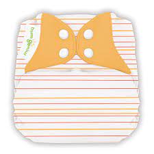 bumGenius Elemental Organic Cotton One-Size Cloth Nappy Clementine Stripe