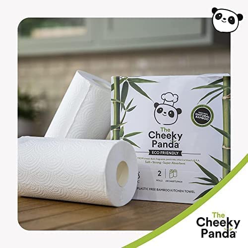 Cheeky Panda 100% Natural & Sustainable Bamboo Kitchen Rolls - Bulk Buy 10 Pack