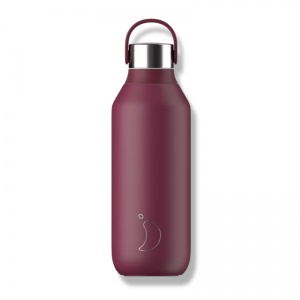 Chilly's Reusable Insulated Water Bottle Series 2 Plum Red 500ml