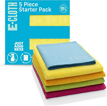 E Cloth Starter Pack - Perfect Cleaning With Just Water - 5 Cloths