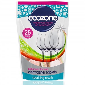 Ecozone Brilliance All in One Dishwasher Tablets - Cleans Naturally 25s