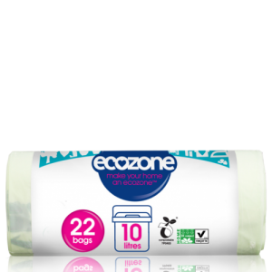 Ecozone Tear Resistant Bin Caddy Bags - Biodegradable and Compostable 10 Litre / 22 bags