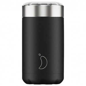 Chilly's Reusable Food Pots - Hot or Cold Foods in Leakproof Container Monochrome Black 500ml