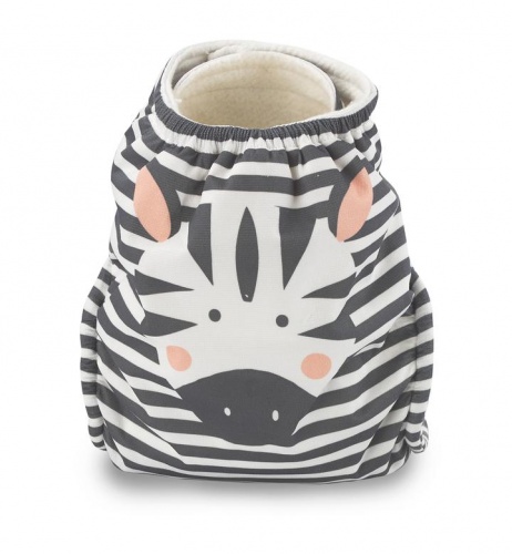 Kit & Kin Reusable All in One Birth to Potty Cloth Nappy Zebra