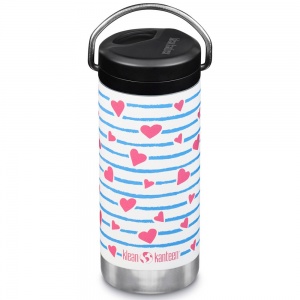 Klean Kanteen Insulated TK Wide with Twist Cap and Straw - 12oz/353ml Heart Stripe