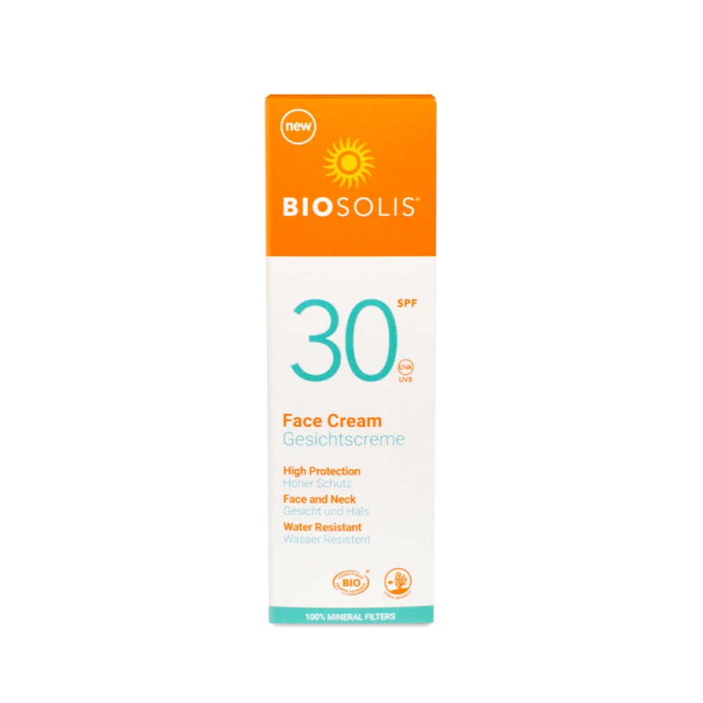 Biosolis Natural Sun Cream for Face SPF30 - Earthmother.ie