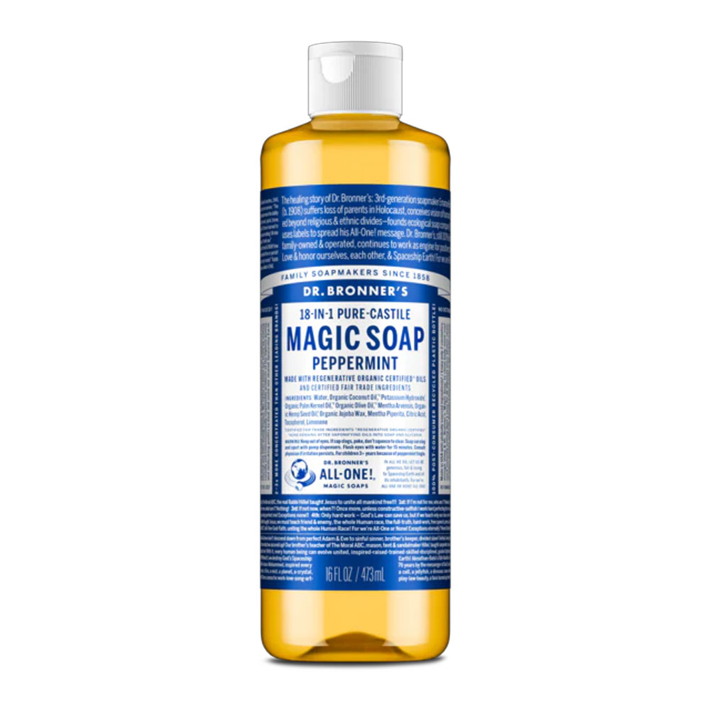 Dr Bronners Castile Soap Peppermint 472ml - Earthmother.ie