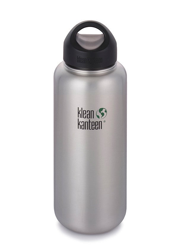 Klean Kanteen Wide Stainless Steel Water Bottle 800ml Brushed Steel