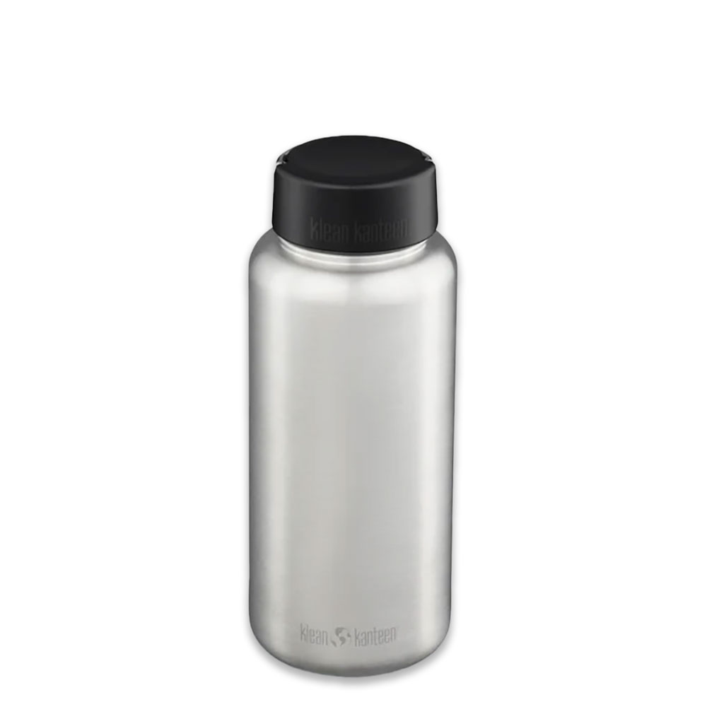 Klean Kanteen Wide Stainless Steel Water Bottle 1182ml Brushed
