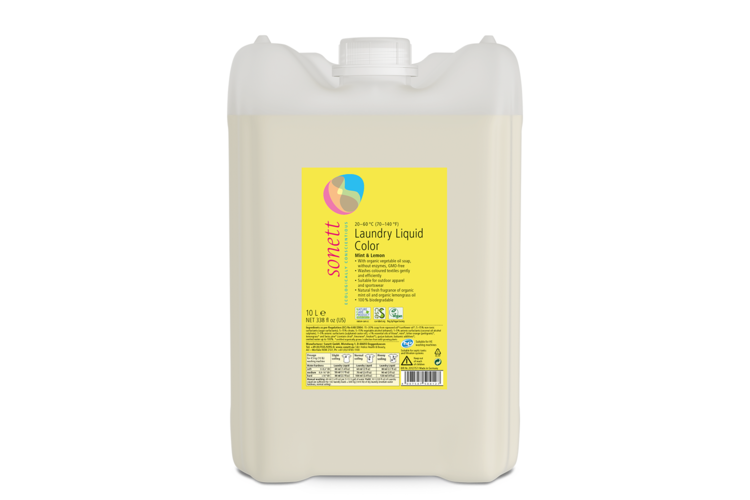 Sonett Laundry Liquid Mint & Lemon - Washes Coloured Textiles Gently & Efficiently 10 Litre Refill