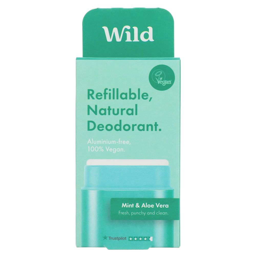 Wild Refillable Natural Aluminium Free Deodorant  - Aqua Case Mint & Aloe Vera