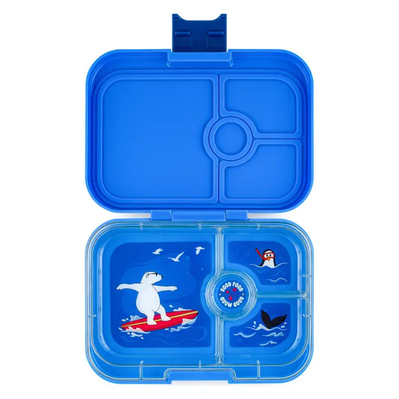 Yumbox 4 Compartment Panino Lunchbox Surf Blue (Polar Bear Tray)