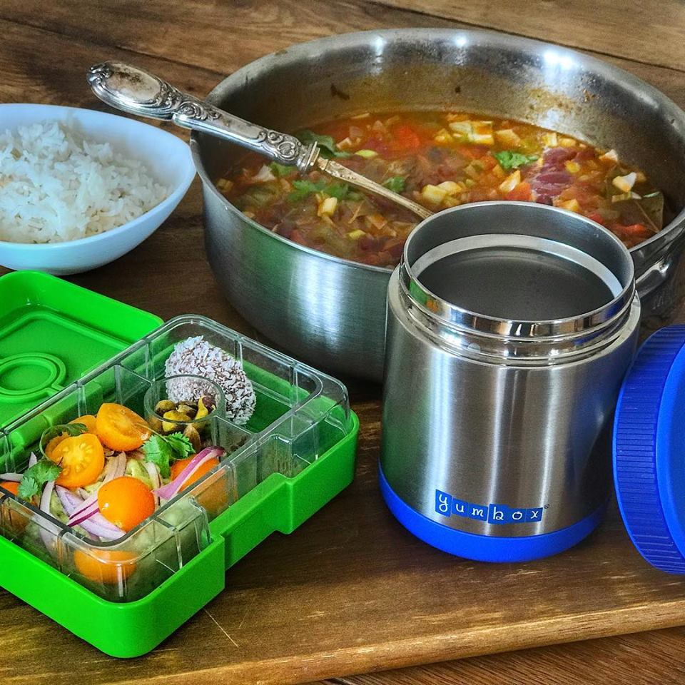 Yumbox Zuppa - Thermosfles met brede opening 14 oz. (1,75 kopjes) met een verwijderbare gebruiksvoorwerp band - drievoudig geïsoleerd roestvrij staal - blijft 6 uur warm of 12 uur koud - Lekvrij