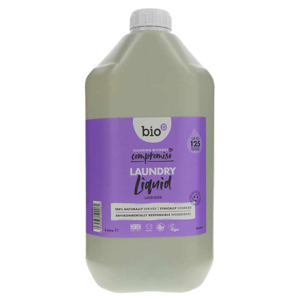 Bio D Concentrated Non Bio Laundry Liquid 5 Litre Lavender 125 Washes