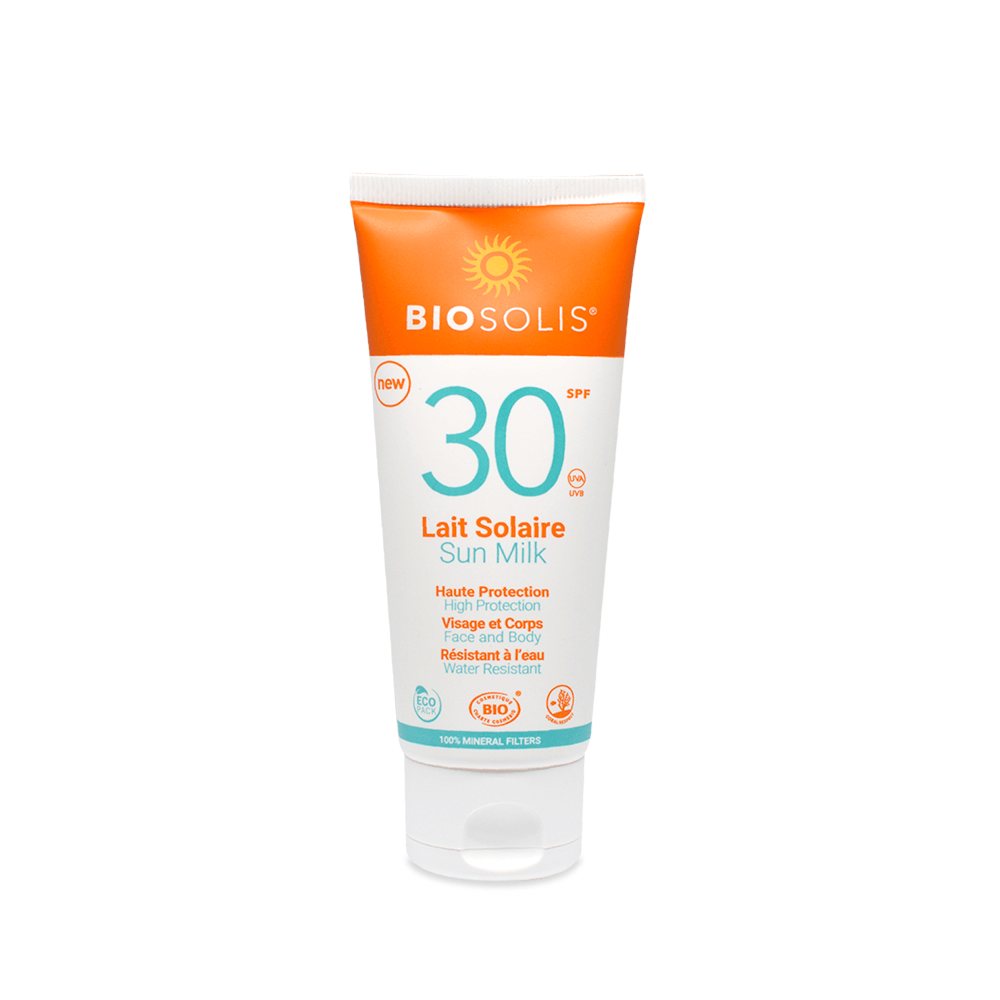 Biosolis Organic Sun Milk for Face & Body 100% Natural Filters SPF30