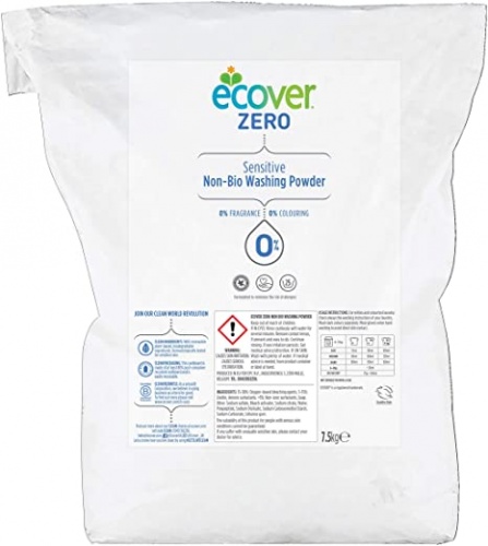 Ecover Zero Non Bio Laundry Washing Powder Bulk Buy 7.5Kg