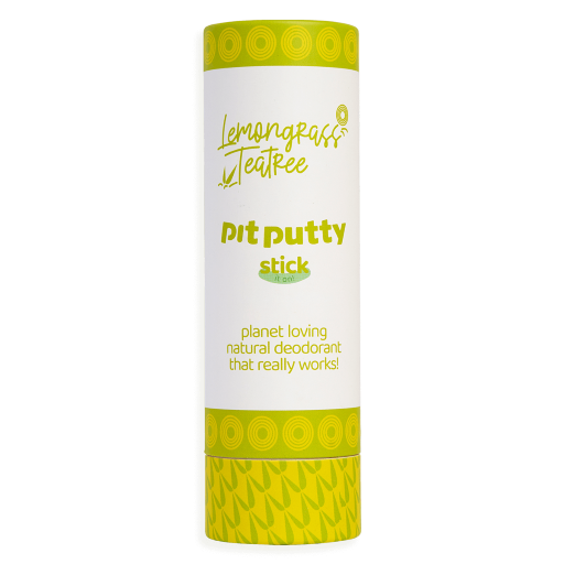 Pit Putty Aluminium Free Natural Deodorant Stick - Lemongrass and Tea Tree