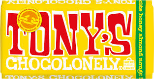 Tonys Chocolonely Fairtrade Chocolate Bar - Milk Chocolate Almond Honey Nougat