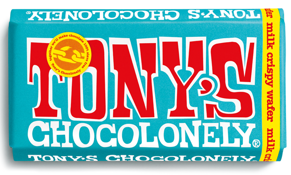 Tonys Chocolonely Fairtrade Chocolate Bar - Milk Crispy Wafer