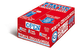 Tonys Chocolonely Fairtrade Chocolate Bar - Dark Milk Chocolate Pretzel Toffee Case