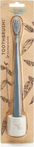 The Natural Family Cornstarch Toothbrush with Compostable Handle and Stand